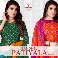 Vandana Bandhej Patiyala Vol-4 Wholesale Patiyala Dress Material