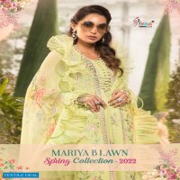 SHREE FABS MARIA B LAWN SPRING 2022 COTTON WORK PAKISTANI FANCY SUITS