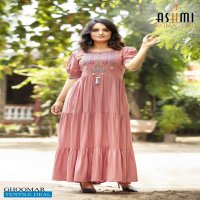 Ashmi Ghoomar Wholesale Anarkali Designer Long Kurtis