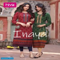 Hiva Inaya Wholesale Reyon Fabrics Long Kurtis