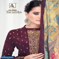 Alok Tarunika Wholesale Pure Zam Cotton Self Work Dress Material
