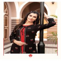 SUMMER JACKET BY HEARITAGE HEAVY RAYON & RAYON SLUB DESIGNER PRINTED FLARED KURTI WITH JACKET PATTERN & HANDWORK KURTI CATALOG WHOLESALER BEST RATE