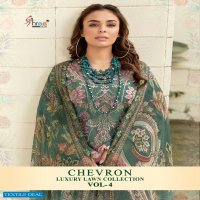 SHREE FABS CHEVRON LUXURY LAWN VOL 4 COTTON PAKISTANI DRESSES