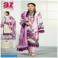 Alzohaib Zoohra Wholesale Lawn Cotton Printed Dress Material