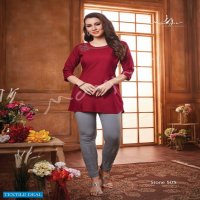 Mayur Stone Vol-5 Wholesale Designer Swaroski Work Kurti With Lycra Pant