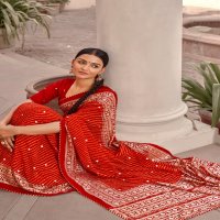 KASHVI CREATION JHOOMAR GEORGETTE INNOVATIVE LEHARIYA PRINT SAREE CATALOG