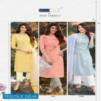 Anju Cotton Crush Wholesale Kurti With Pant And Dupatta