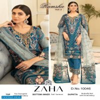 ZAHA RAMSHA VOL 3 HEAVY EMBROIDERY GEORGETTE DRESSES