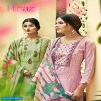 Dhriti Hinaz Wholesale Pure Cotton Embroidery Work Dress Material