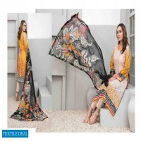 Tawakkal Roshanay Digital Printed Embroidered Lawn Schiffli Chiffon Dupatta