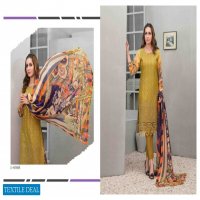 Tawakkal Roshanay Digital Printed Embroidered Lawn Schiffli Chiffon Dupatta