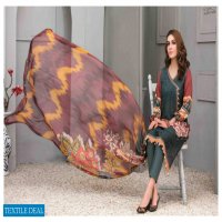 Tawakkal Roshanay Digital Printed Embroidered Lawn Schiffli Chiffon Dupatta