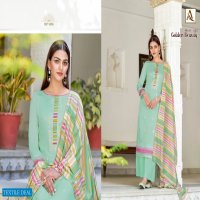 Alok Golden Beauty Wholesale Pure Zam Cotton Print With Work Dress Material