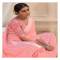 SHANGRILA NOVELTY LINEN WEAVING DIGITAL PRINTED TRADITIONAL WEAR SAREES EXPORTER