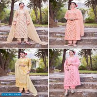 Shurooq Vartika Wholesale Pure Lawn With Work Dress Material