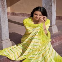 SHANGRILA FALGUNI PURE GEORGETTE SAREE WITH FANCY BORDER