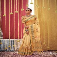 SHANGRILA PURE SEQUINS LINEN VOL 2 LINEN WEAVING DIGITAL PRINTED TRADITIONAL WEAR SAREES EXPORTER