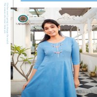 Aradhna Glam Girl Vol-9 Wholesale Reyon Short Gown With Hand Work