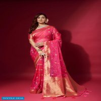 RAJPATH AMULY ORGANZA SILK FANCY SAREES COLLECTION