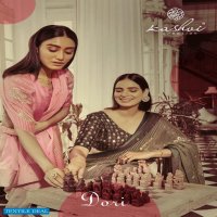 Kashvi Dori Wholesale Satin Patta Lehariya Print With Swaroski Pallu And Foil Blouse Sarees