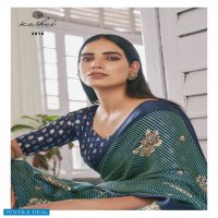 Kashvi Dori Wholesale Satin Patta Lehariya Print With Swaroski Pallu And Foil Blouse Sarees