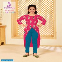 Poonam Kids Pushpa Wholesale Reyon Heavy Foil Long Kurtis