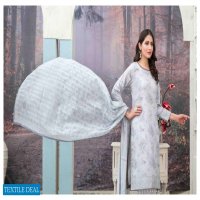 LAMIS SCHIFLLI EMBROIDERD DIGITAL PRINTED LAWN COLLECTION by TAWAKKAL FABRICS