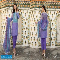 Charizma Sheen Printed Lawn Suit With Embroidered Chiffon Dupatta Vol-1 Pakistani Suits