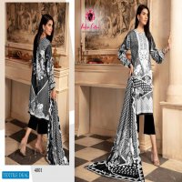 Nafisa Black And White Vol-4 Wholesale Karachi Print Dress Material