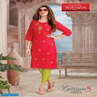 Wanna Zarina Vol-5 Wholesale Reyon Long Kurtis