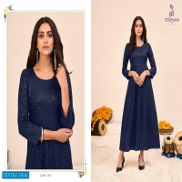 POONAM SAAVAN RAYON WITH CHIKAN WORK GOWN COLLECTION