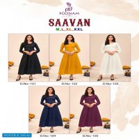 POONAM SAAVAN RAYON WITH CHIKAN WORK GOWN COLLECTION