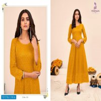 POONAM SAAVAN RAYON WITH CHIKAN WORK GOWN COLLECTION