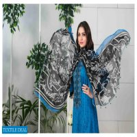 Tawakkal Eshal Lawn Print Embroidered Chiffon Dupatta Pakistani Suits