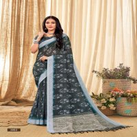 VINAMRA LINEN SILK VOL 1 BLACK & WHITE FANCY SAREES COLLECTION