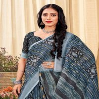 VINAMRA LINEN SILK VOL 1 BLACK & WHITE FANCY SAREES COLLECTION