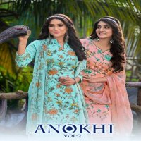 Anokhi Vol-2 Wholesale Cambric Cotton Designer Work Dress Material