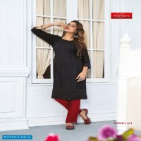 BARIKI VOL 4 BY WANNA RAYON CHICKEN WORK FANCY KURTIS