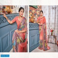 SAROJ DELIGHT VOL 4 KHUSHI BRASSO DIGITAL PRINTED CASUAL WEAR SAREES