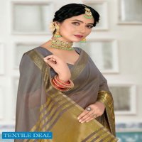 Sangam Jhankar Wholesale Organza Fabrics Indian Sarees