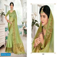 Sangam Jhankar Wholesale Organza Fabrics Indian Sarees