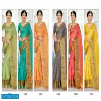 Sangam Jhankar Wholesale Organza Fabrics Indian Sarees