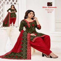 Shiv Ganesh Ranisaa Bandhani Special Unstitched Cotton Dress Material