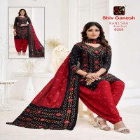 Shiv Ganesh Ranisaa Bandhani Special Unstitched Cotton Dress Material