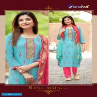 RANGJYOT RANGMAYA VOL 3 RAYON CASUAL WEAR FULL STITCH 3 PIECE COLLECTION