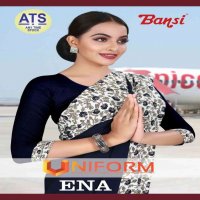 BANSI ENA UNIFORM BUTTER CREPE SAREES COLLECTION