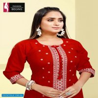Fashion Begins Lata Wholesale Reyon Fabrics Frock Style Kurtis