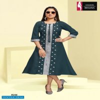 Fashion Begins Lata Wholesale Reyon Fabrics Frock Style Kurtis