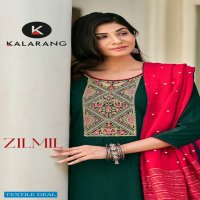 Kalarang Zilmil Wholesale Parampara Silk With Work Dress Material