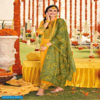 KALKI HALDI MAHENDI VOL 4 3PCS READYMADE TOP WITH PANT AND DUPATTA SET